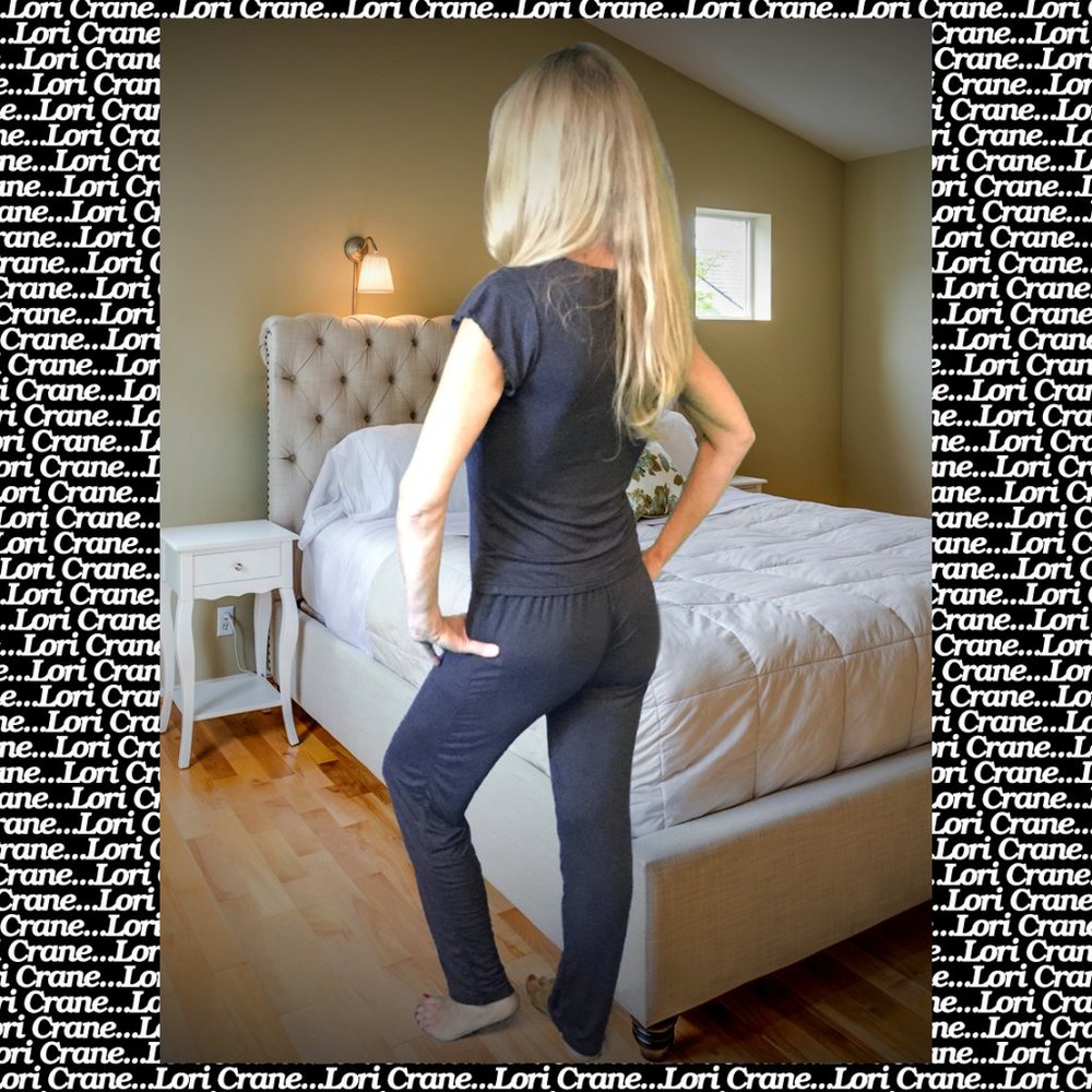 "Hanna" Super Soft Gray Pajama Set with lace trim - Picture 4 of 7